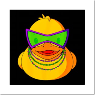 Mardi Gras Beads Rubber Duck Posters and Art